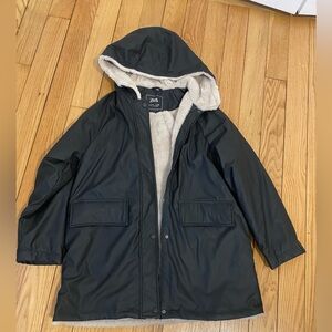 Zara FAUX FUR RUBBERIZED JACKET - Black